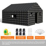 WUHUWOO Inflatable Nightclub 20x16.8x12 Ft, Large Black Inflatable Club Tent with 950w Blower and Logo Area, Inflatable Party Tent for Adults Birthday Backyard Wedding Rental (Black, 20x16.8x12 Ft) WUHUWOO