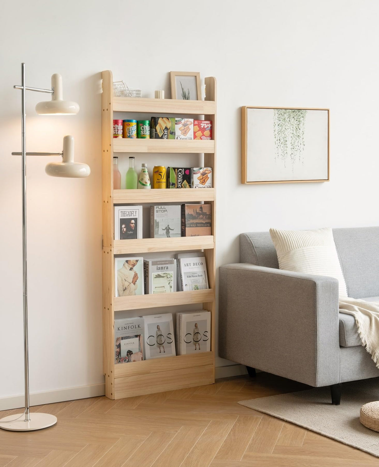 Heehee Solid Wood Bookshelf Bookcase Book Shelf Organizer for Books, Toy Storage Bookshelf Rack Wall for Kids and Adults (Width 23.6in (60CM)) Heehee