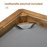 Board Game Table with Removable Table Top, Seats 4 to 6 Players with 4ft-9in x 2ft-9in Play Area, Includes Play Mat and Detachable Cup Holders, Minimal Assembly Required (Warm Walnut) Brimhart