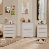 Gizoon 5 Drawers Chest, White Dresser for Dedroom with Embedded Handle, Sturdy Anti-Tripping Device, Chest of Drawers with Large Storage Capacity for Hallway, Office, Living Room Gizoon