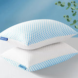 EASELAND Firm Pillow Shredded Memory Foam(Adjustable Loft), Cooling Breathable for Sleeping Queen Size 2 Pack EASELAND
