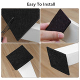 Yelanon Felt Furniture Pads -182 Pcs Premium Felt Pads for Chair Legs Furniture, Floor Protectors for Hardwood Floors, Black Yelanon