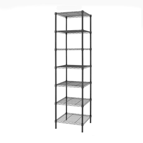 Finnhomy Heavy Duty 7 Tier Wire Shelving, 18x18x72 inches 7 Shelves Storage Rack with Thicken Steel Tube, Pantry Shelves for Storage, Adjustable Finnhomy