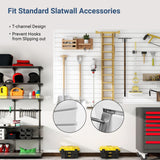 Neoaider Slatwall Panel 8 FT x 4 FT, Interlocking Slat Wall Paneling, Wall Mounted PVC Wallpanel, Suitable for Garage Storage and Organizer, Slatwall Board, Shelves - White Neoaider