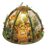 Taimimy DIY Miniature House Kit,Miniature Building Kits,Wooden Greenhouse Miniature Kit with Furniture & LED,Mini House Making Kit for Adults,Hobby Craft Home Decor Birthday Gifts Taimimy