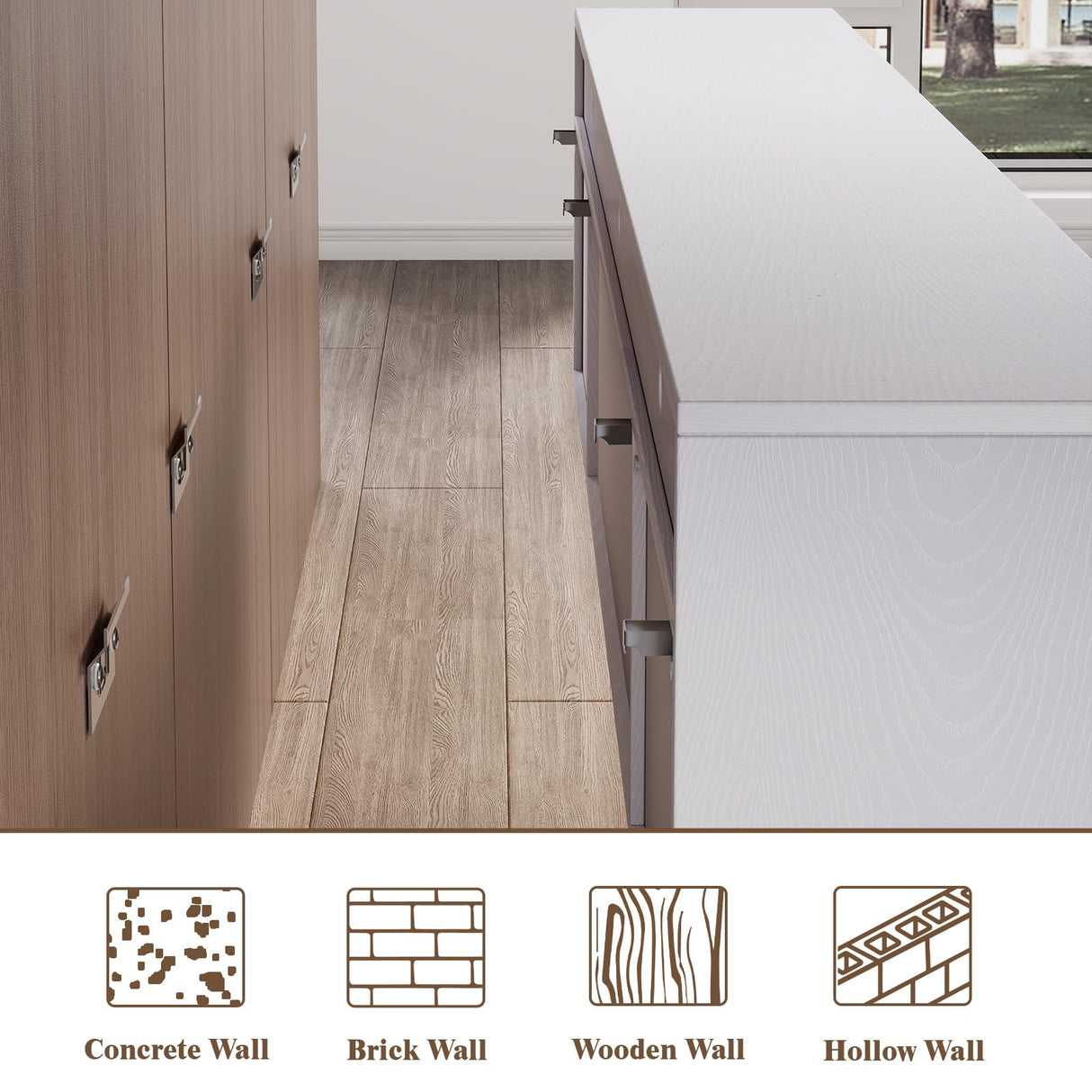 LUXOAK Floating TV Stand with 36" Electric Fireplace, 70 inch Wall Mounted Electric Fireplace Entertainment Center with Storage Space, TV Stand for Living Room for TVs Up to 80", All White LUXOAK