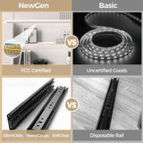 Anzhap Reception Desk with Counter - Front Desk Reception Counter with Hidden Cable Management, Lockable Drawer and Storage Cabinet for Salon,Office,Lobby,Cashier (White+Natural/Right,59"L*19"W*39"H) Anzhap