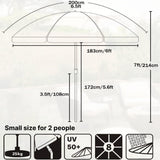 AMMSUN Patio Umbrella, 6.5 ft Outdoor Table Umbrella with Tilt Steel Pole, UPF50+ Protection, Great for Outdoor Garden Backyard, Beige AMMSUN