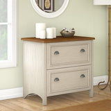 Bush Furniture Fairview 2 Drawer Lateral File Cabinet, Home Office Storage for Letter, Legal, and A4-Size Documents, 32W, Antique White Bush Furniture
