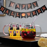 UV DTF Cup Wrap, Transfer Stickers for 16oz Glass Cups，UV DTF Cup Wrap Transfer Cup Stickers Decals Waterproof Rub on Transfers for Crafts Vintage（Halloween Series-12Sheets） DNCHGOYA