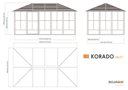 Sojag Korado 10 Ft. X 17 Ft. Solarium - WoodArtSupply