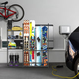 Freestanding Ski Rack for Garage - Stores 4 Pairs of Skis, Adjustable Ski Boot Holder, Organizes Skis, Boots, Poles, Goggles, Helmets & Gear, Ideal for Garage, Shed, Basement, Ski Enthusiasts KANEODOT