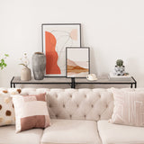 MAHANCRIS Console Table, Narrow Sofa Table, 30.1" Small Couch Table, Thin Sofa Table, Side Table for Hallway, Living Room, Foyer, Corridor, Greige and Black CTHG7601 MAHANCRIS