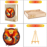 KAAYEE Wooden Jigsaw Puzzles-Wooden Puzzle Adult Unique Shape Advanced Phoenix Wooden Jigsaw Puzzle for Adult, Family Puzzles 14.9 * 13.8in 290pcs,Chritmas Gift KAAYEE