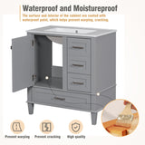 30" Bathroom Vanity with Sink, 30 Inch Bathroom Vanity with Top, 3 Drawers and 1 Soft Closing Door, Modern Bathroom Vanity with Sink 30 Inch for Bathroom (Grey) Mirightone