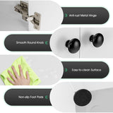 Giantex 2 Door Storage Base Cabinet - Freestanding Floor Cabinet with 3-Tier Shelf, Non-Slip Foot Pads, Kitchen Cupboard Storage Organizer for Living Room, Hallway, Entryway, Office (White) Giantex