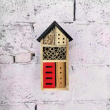 OBELGEOYA Wooden Insect House - Natural Outdoor Insect Hotel for Bees, Butterflies, Ladybugs, Beneficial Insects, Eco-Friendly Bug Hotel, Hanging Garden Habitat for Pollinators, 10.2 x 5.1 x 3.5 Inch OBELGEOYA