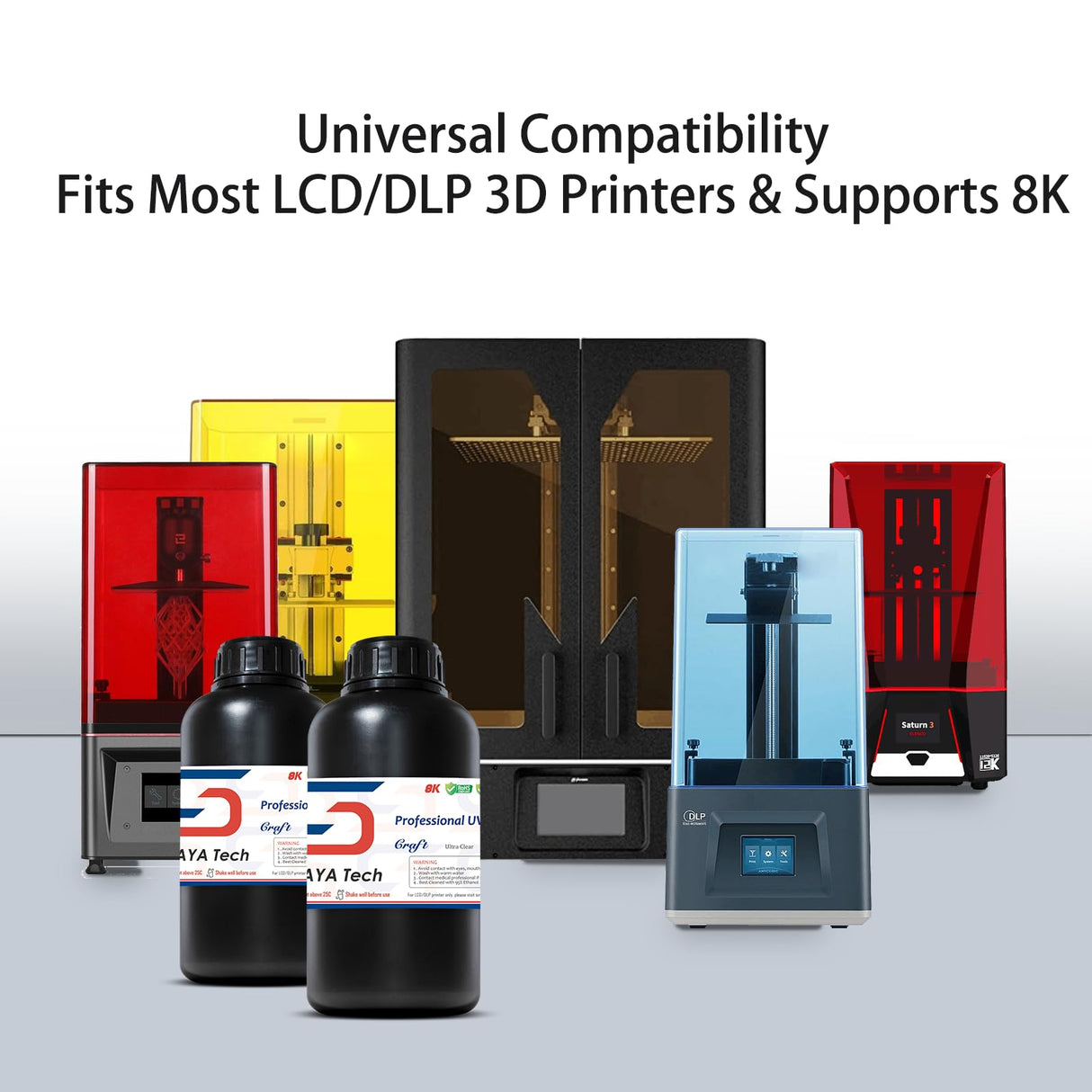 Siraya Tech Craft Ultra-Clear 3D Printer Resin - High Transparency, Non-Yellowing, 405nm Rapid Curing for LCD/DLP/8K 3D Printers, Designed for Craft Projects (1kg, High Clear) Siraya Tech