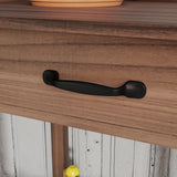 Outsunny Potting Bench Table, Outdoor Garden Table Wooden Work Station with Removable Sink, Faucet, Drawer, Shelves, Hooks, Dark Brown Outsunny