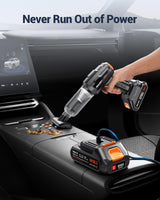 SEALIGHT Car Vacuum Portable Cordless, High Power Suction and Air Duster, 7 in 1 Handhle Vacuum Cleaner for Car, Office, Pet SEALIGHT