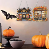 Decor for Home Diamonds Art kit Hanging Decorations, 3 Pack Christmas House Suncatchers Diamonds Painting Kit for Adult Gift Fall DIY 5D Diamonds Dots Special Crystal Diamond Halloween 7.8x7.8 inch Fairyland JinWenn