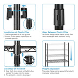 VIPEK V5C Heavy Duty Covered Clothes Rack Portable Bedroom Armoires Rack, Black Metal Clothing Rack with Black Cover, Adjustable Custom Freestanding Closet Wardrobe, Max Load 890LBS VIPEK