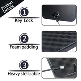 Pistol, portable travel firearm safe, pistol lockbox, car firearm safe with key lock, black Generic