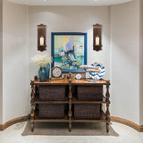 2Pcs Rustic Wall Hanging Candle Sconces- Farmhouse Wall Mounted Wooden Candle Holders for Flower Vase- Handmade Hanging Wall Sconces for Bedroom Living Room Kitchen Bathroom (Brown) Alphatool