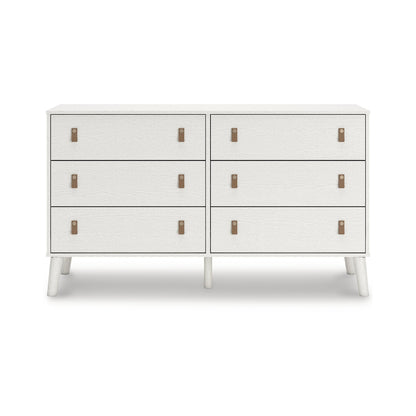 Signature Design by Ashley Aprilyn Farmhouse 6 Drawer Dresser, Whitewash - WoodArtSupply