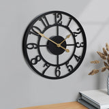 Jassurance Wall Clock Battery Operated,Silent Non Ticking Modern Rustic Metal Small Clocks for Living Room/Bedroom/Office/Kitchen/Farmhouse Home Decor-12IN(Arabic Number-Black) Jassurance