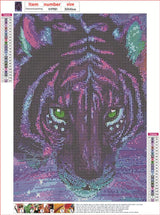 5D DIY Diamond Art Painting Kits,Round Full Drill Tiger Diamond Art Kits for Adults Beginner, Perfect for Home Wall Decor and Gift Pimio