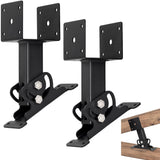 Heavy Duty Roof Riser Brackets Kit, Adjustable Roof Riser Beam Mount Brackets for Roof Pergola Gazebo (Black - Set 2) TPHUC