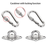 ABuff 1100 lb Heavy Duty Hammock Hanging Kit for Hammock Stands, Yoga & Brazilian Hammocks Hooks, 2-Pack Swing Chair Hammocks Ceiling Fan Sandbag Hook Load-Bearing Hook Shade Net Diamond Fixing Hook ABuff