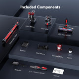 Cordless Vacuum Cleaner, Rechargeable Stick Vacuum has 2 Adjustable Suction, 80,000PRM Powerful Motor, and 500ML Dust Cup, Wireless Vacuums for Home (Fig Red) Comvtu