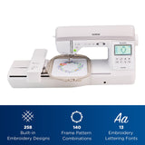 Brother Innov-ís NQ3550W Sewing and Embroidery Machine with Wireless Capability, White Brother