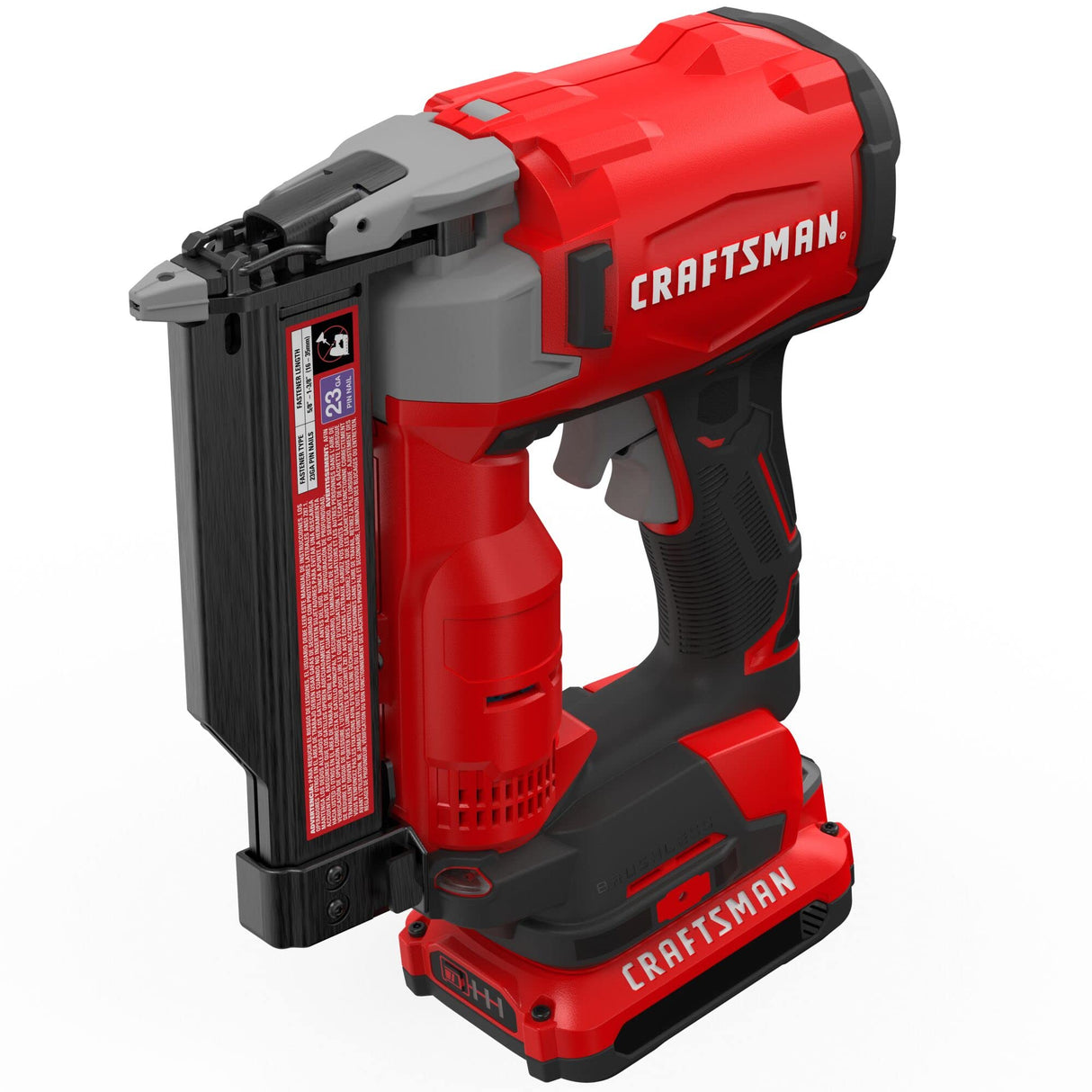 CRAFTSMAN V20 Pin Nailer Kit, 23 Gauge, Cordless, Battery and Charger Included (CMCN623C1) CRAFTSMAN