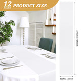 12 Pack White Satin Table Runner 12 x 108 Inch Long Premium Table Runners for Wedding Party Events Decoration, Birthday Parties, Banquets Decorations, Graduations, Engagements YMHPRIDE