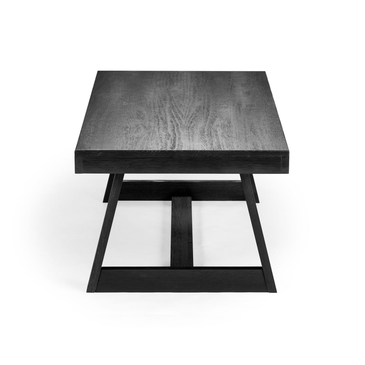 Plank+Beam Classic Rectangular Coffee Table, 48 Inch Farmhouse Coffee Table, Mini Center Tables for Small Spaces, Small Living Space Tea Table, Black Wirebrush Plank+Beam