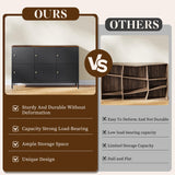 Letaya 6 Door Metal Storage Cabinet with Adjustable Shelf,Black Metal Locker Accent Storage Cabinet for Office,Music Studio,Entryway and Hallway Letaya