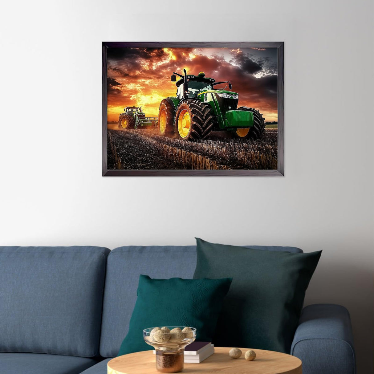 CEOVR Farm Diamond Art Kits for Adults, Tractor Diamond Painting Dots 5D Full Drill DIY Gem Art, Adult Crafts Kits Wall Decor for Home Office 12x16in CEOVR