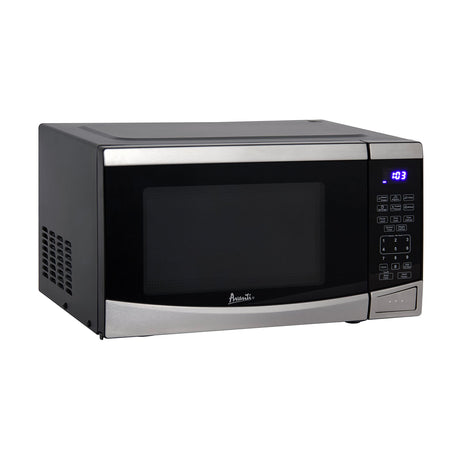 Avanti MT09V3S Microwave Oven 900-Watts Compact with 10 Power Levels and 6 Pre Cooking Settings, Speed Defrost, Electronic Control Panel and Glass Turntable, 0.9 cubic feet, Metallic Avanti