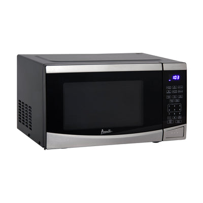 Avanti MT09V3S Microwave Oven 900-Watts Compact with 10 Power Levels and 6 Pre Cooking Settings, Speed Defrost, Electronic Control Panel and Glass Turntable, 0.9 cubic feet, Metallic