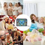 yzARTche Diamond Art Painting Credit Card Wallet, RFID Blocking Gem Art Leather Zipper Card Holder Wallet for Women-02-Blue Butterfly yzARTche