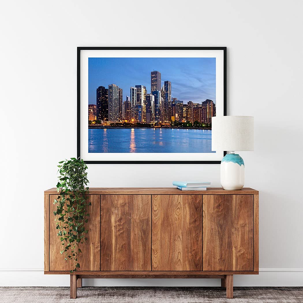 Diamond Painting Adult Painting Kits Chicago Chicago Skyline of The Downtown Skyline at Dusk Home Bedroom Living Room Art Wall Decoration 12"x16" Puzzle art