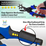 Leather Hole Punch & Belt Hole Puncher Easily Punches Perfect Round Holes. Bonus Ruler & Awl Tool. Leather Craft Tool for Watch or Bag Strap, Fabric, Eyelet - Precision Crafting & Professional Results Skilled Crafter