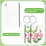 300 Pcs Sublimation Keychain Blanks Bulk Double Side Heat Transfer Sublimation MDF Blank Set with Keychain Rings & Jump Rings,Heat Transfer Keychain Blank Board for DIY Crafts(Rectangle) Guiqulai