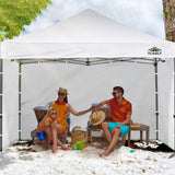 Instant Canopy Sidewalls for 10x10 Pop Up Canopy Tent, 300D Waterproof Material for Outdoor Events, Vendor Booths, and Privacy (Sidewalls Only, Canopy Not Included) (3 PCS) FLAGLY