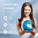68oz Crystal Clear Resin Kit,No Bubble & Not Yellowing Epoxy Resin for Coating, Casting, Table Top,DIY, Bar Top, River Tables, Resin Art, Wood with High Gloss Finish TAKIMO