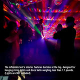 Large Black Inflatable Nightclub 20X16.5X12Ft Disco Cube Gazebo Event House with Logo Area Portable Inflatable Party Tent for Birthday, School Events, Backyard Party, Rental Business OZIS