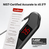 ThermoMaven Professional Meat Thermometer Digital, 1 Sec Instant Read, NIST Certified Accurate to ±0.5℉, Ultra Bright LED Screen, 100% Waterproof, Auto-Rotate, BBQ/Smoker/Candy, Valentines Gift, Black ThermoMaven